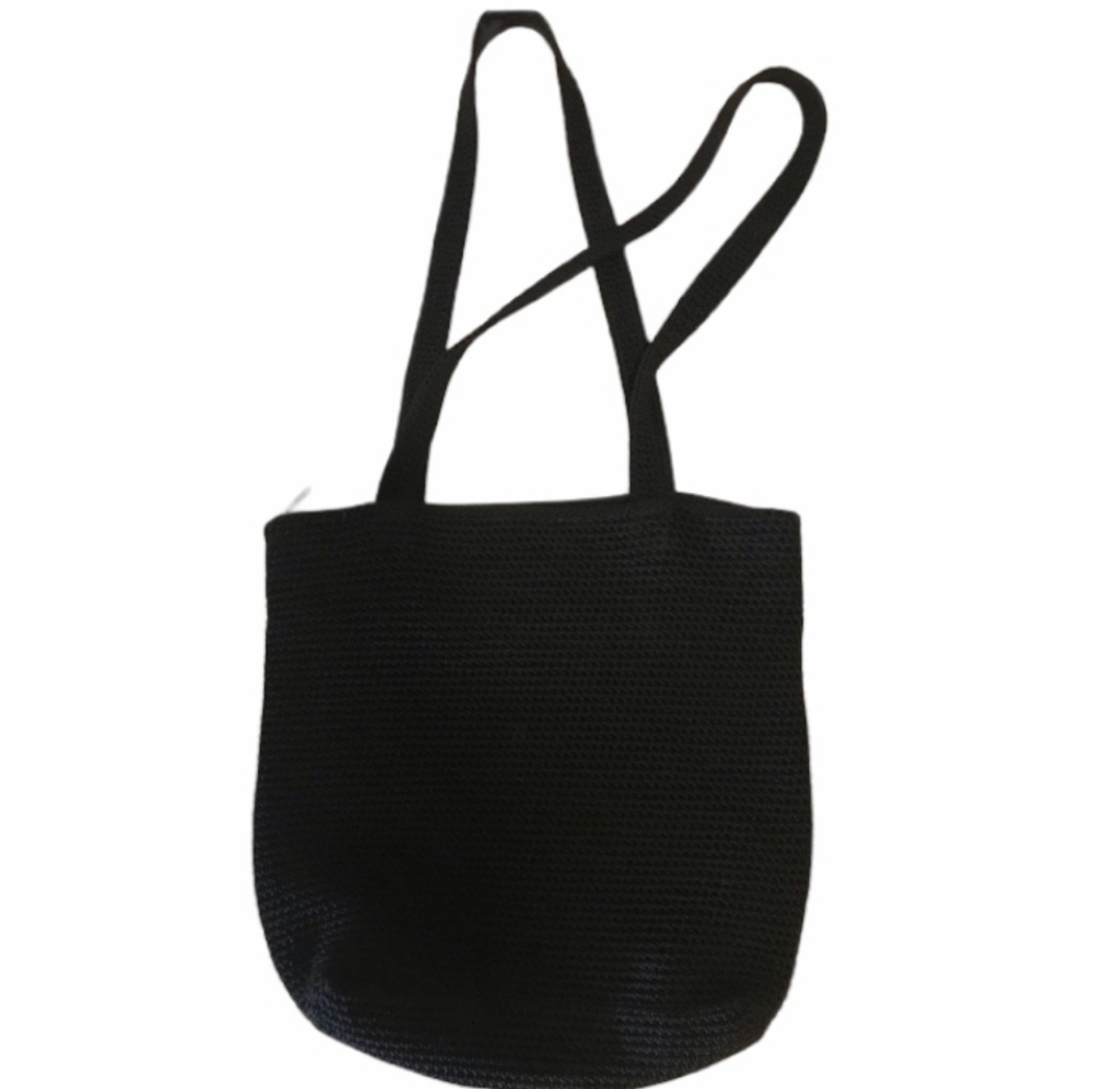 The Sak Crocheted Black Hobo Bag